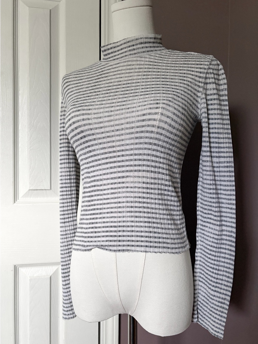 Free People Long Sleeve Top Size XS Striped Mock Neck | Versatile Layering Fall